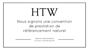 Nous signons une convention de prestation de référencement naturel